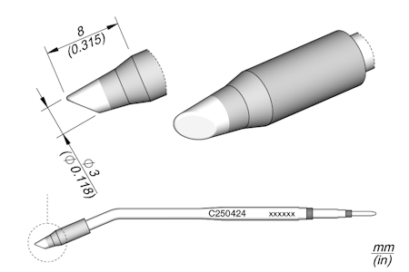C250424 Bevel Cartridge Ø 3