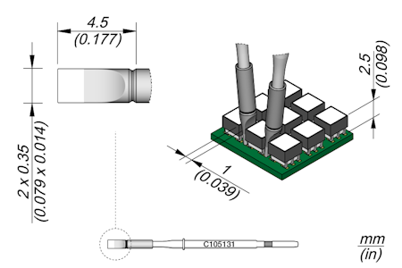 Chisel Cartridge 2 x 0.35