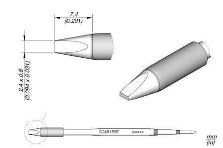 Chisel Cartridge 2.4 x 0.8