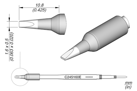 Chisel Cartridge 1.6 x 0.5