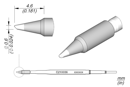Bevel Cartridge Ø 0.6