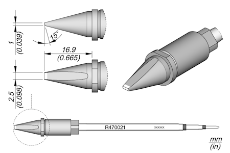 Chisel Cartridge 2.5 x 1