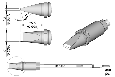 Chisel Cartridge 6 x 1.3