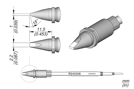 Chisel Cartridge 2.2 x 1