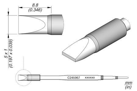 Chisel Cartridge 5 x 1 HT