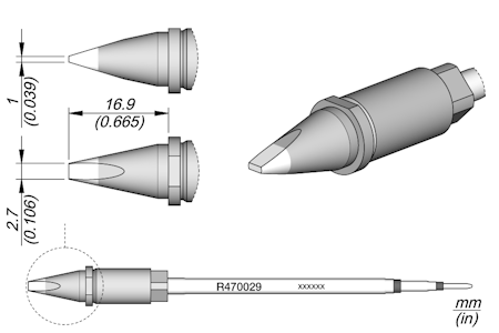 Chisel Cartridge 2.7 x 1