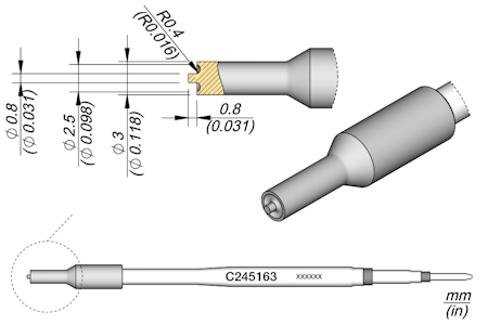 Hollow Heat Staking Cartridge Ø 2.5