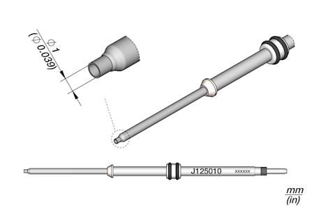 Straight Cartridge Ø 1 mm
