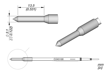 Plastic Thermal Hole Punch Cartridge Ø 3.1