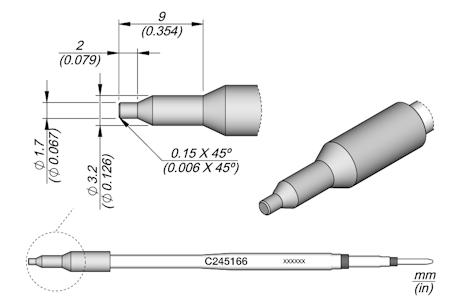 Plastics Inox Cartridge Ø 1.7
