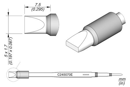 Chisel Cartridge 5 x 1.7