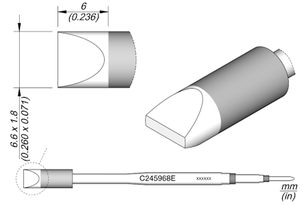 Chisel Cartridge 6.6 x 1.8