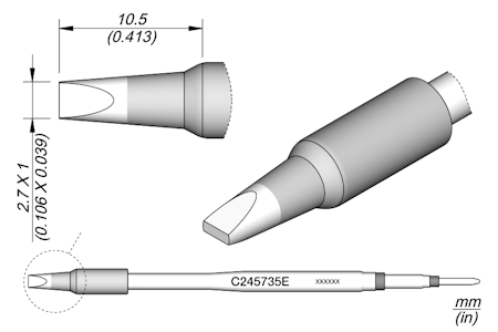 Chisel Cartridge 2.7 x 1