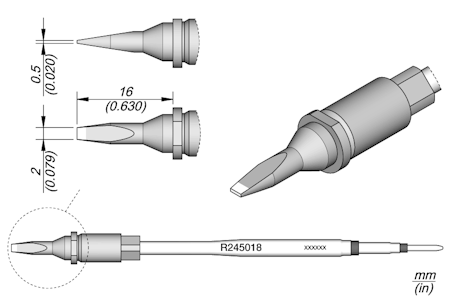 Chisel Cartridge 2 x 0.5