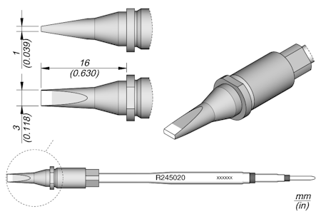Chisel Cartridge 3 x 1