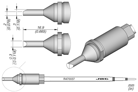 Bevel Cartridge Ø 3