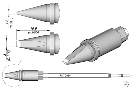 Chisel Cartridge 3 x 1.2