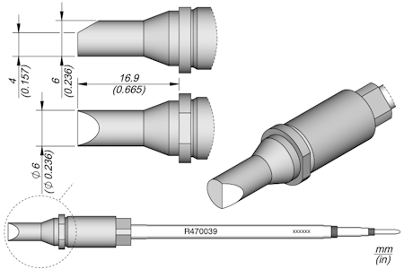 Bevel Cartridge Ø 6