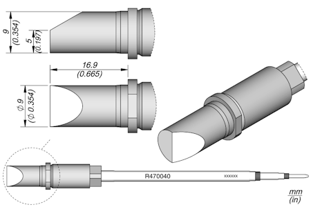 Bevel Cartridge Ø 9