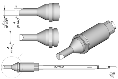 Bevel Cartridge Ø 4