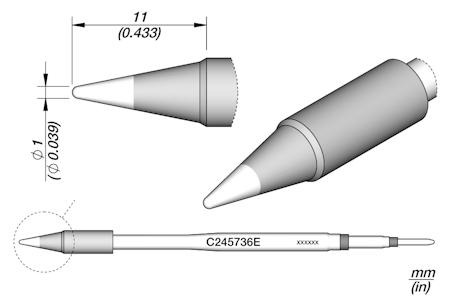 Conical Cartridge Ø 1