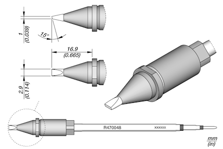 Chisel Cartridge 2.9 x 1