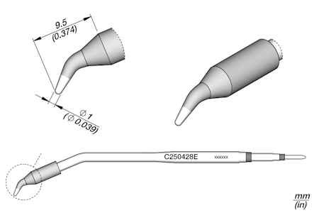Conical Bent Cartridge Ø 1