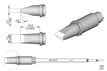 Chisel Cartridge 7.5 x 3.2