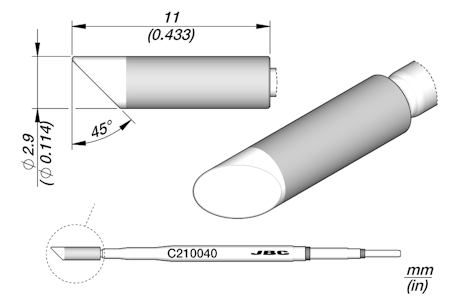 Bevel Cartridge Ø 2.9