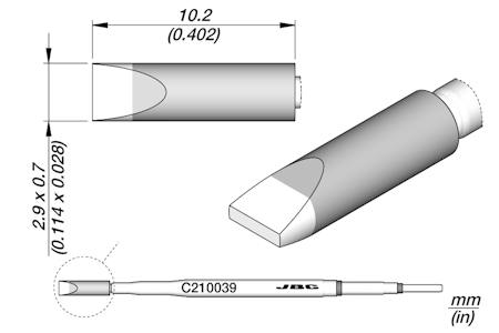 Chisel Cartridge 2.9 x 0.7