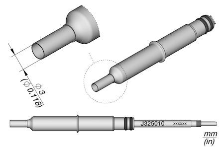 Straight Cartridge Ø 3 mm