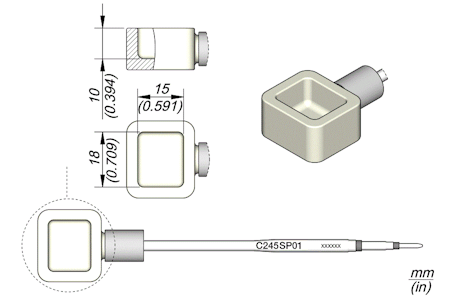 Solder Pot Cartridge 18 x 15