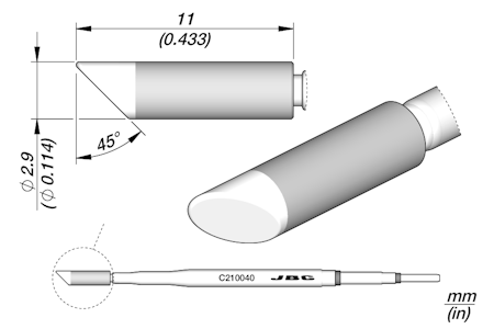 Bevel Cartridge Ø 2.9