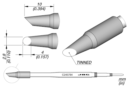 Bevel Cartridge Ø 2.8
