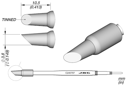 Bevel Cartridge Ø 3.8