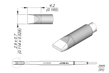 Chisel Cartridge 2.9 x 0.7