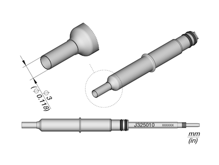 Straight Cartridge Ø 3 mm
