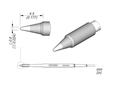 Conical Cartridge Ø 0.6