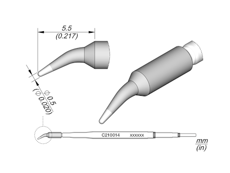 Conical Bent Cartridge Ø 0.5