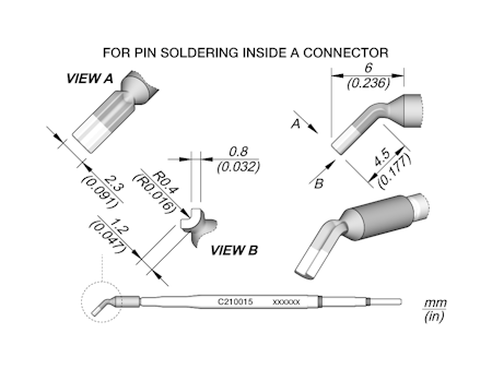 Pin / Connector Cartridge Ø 0.8