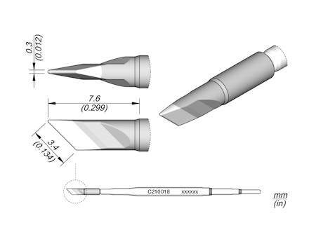 Knife Cartridge 3.4 x 0.3