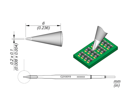 Chisel Cartridge 0.2 x 0.1