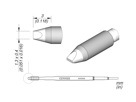 Chisel Cartridge 1.3 x 0.4