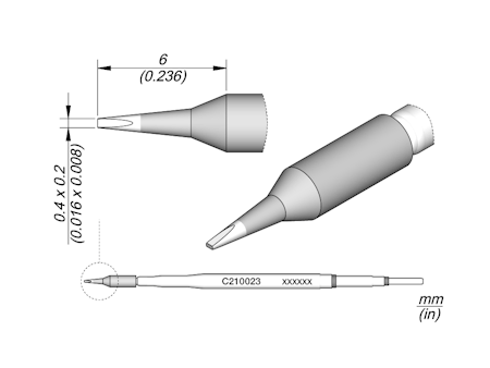 Chisel Cartridge 0.4 x 0.2