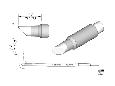 Bevel Cartridge Ø 2