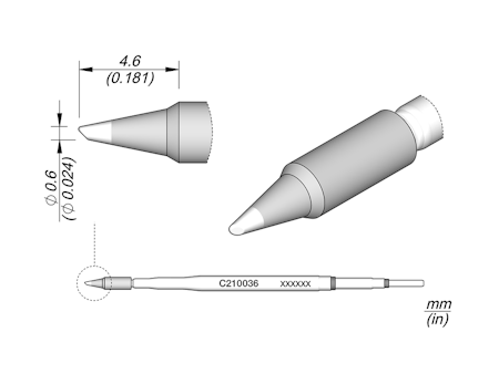 Bevel Cartridge Ø 0.6