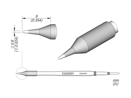 Conical Cartridge Ø 0.6