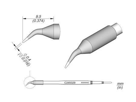 Bent Conical Cartridge Ø0.4mm S2