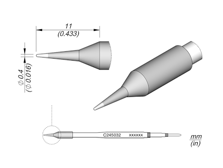 Conical Cartridge Ø 0.4