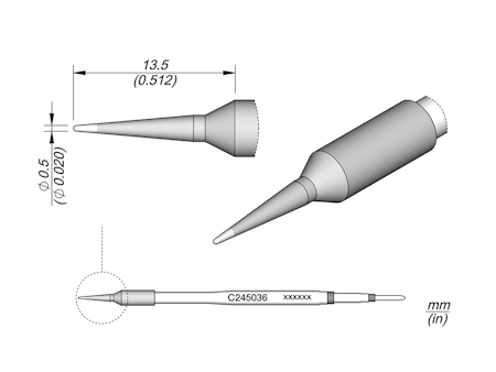 Conical Cartridge Ø 0.5